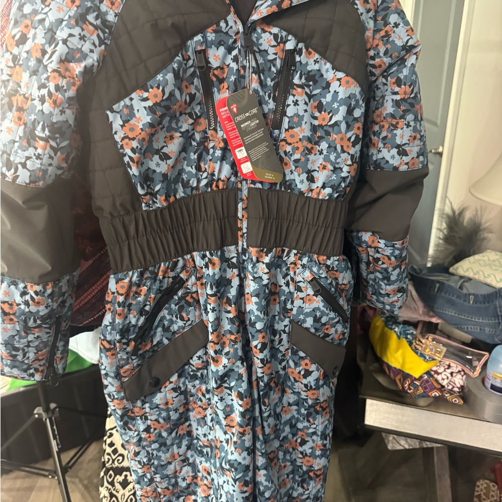 FP Movement by Free People Blue Floral Ski Jacket - Picture 9 of 11
